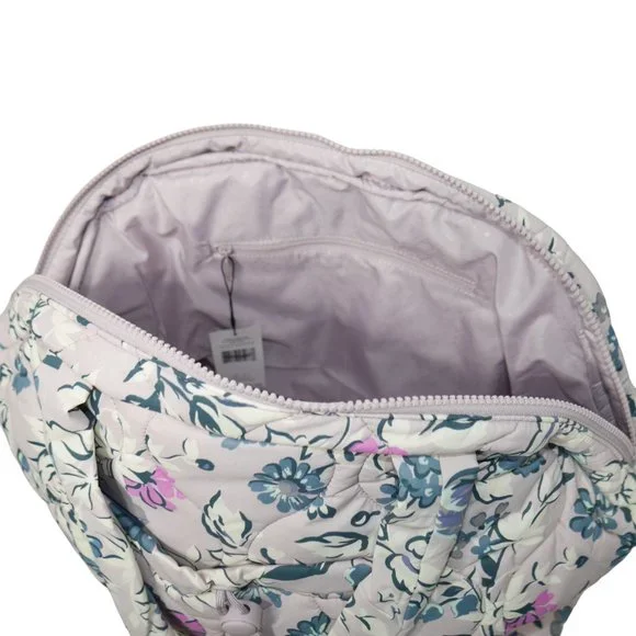 Vera Bradley Featherweight Tote Travel Bag Fresh-Cut Floral Lavender Nylon NWT - Picture 5 of 8